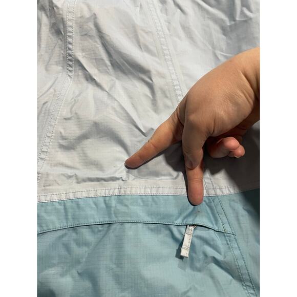 LL Bean Rain Coat Wind Breaker Lightweight Hooded Girls Medium 10-12 Blue 0 BVS1 - Picture 13 of 16